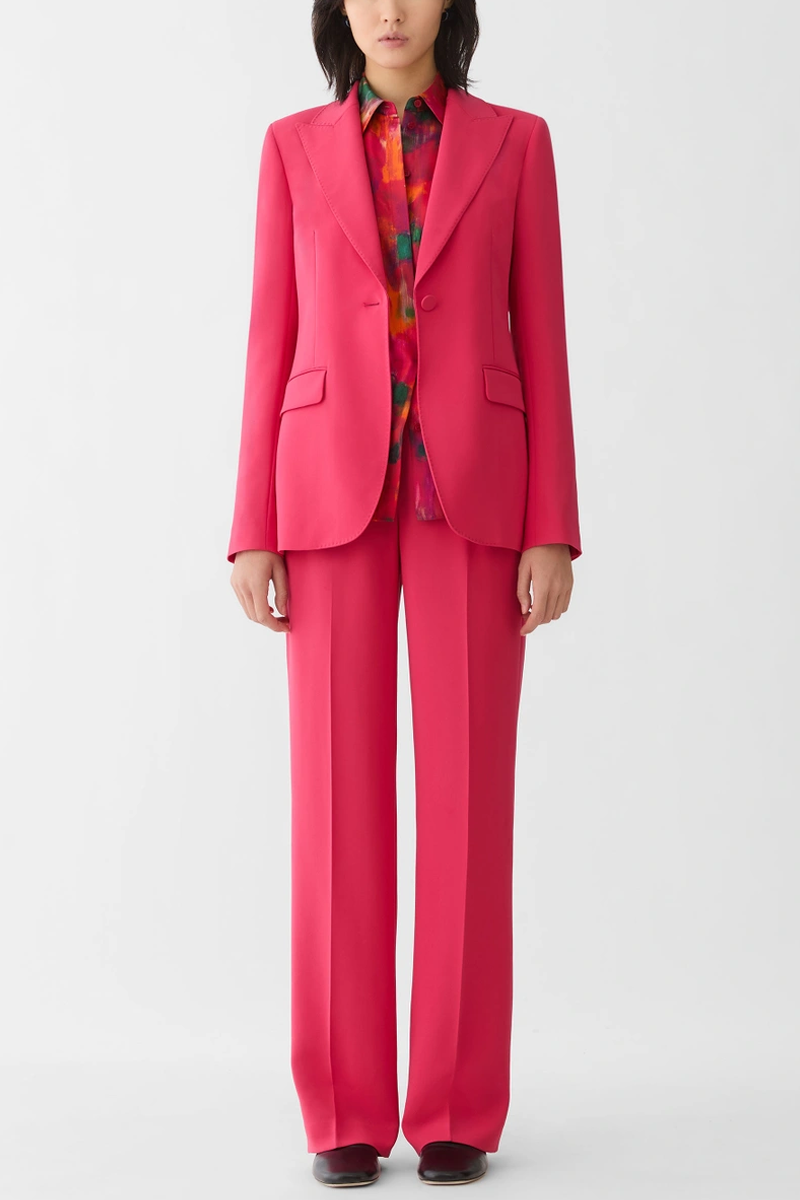 Blossom Print Silk Button Blouse