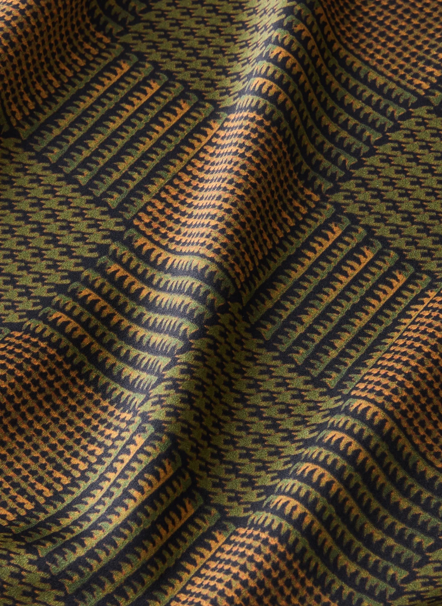 Glen Plaid Print Silk Button Blouse - Lafayette 148 New York