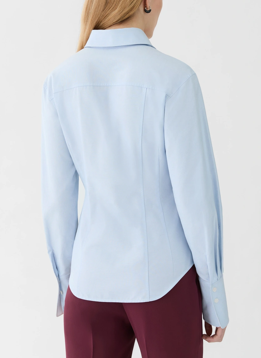 Cotton Oxford Fitted Shirt - Lafayette 148 New York