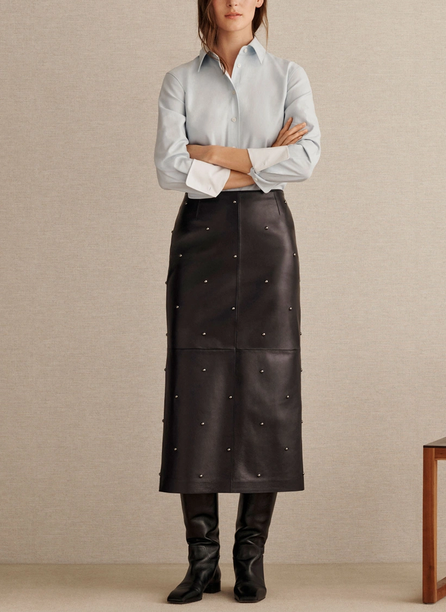 Cotton Oxford Fitted Shirt - Lafayette 148 New York