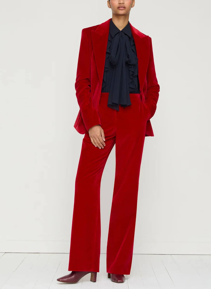 Silk Georgette Ruffle Bow Blouse