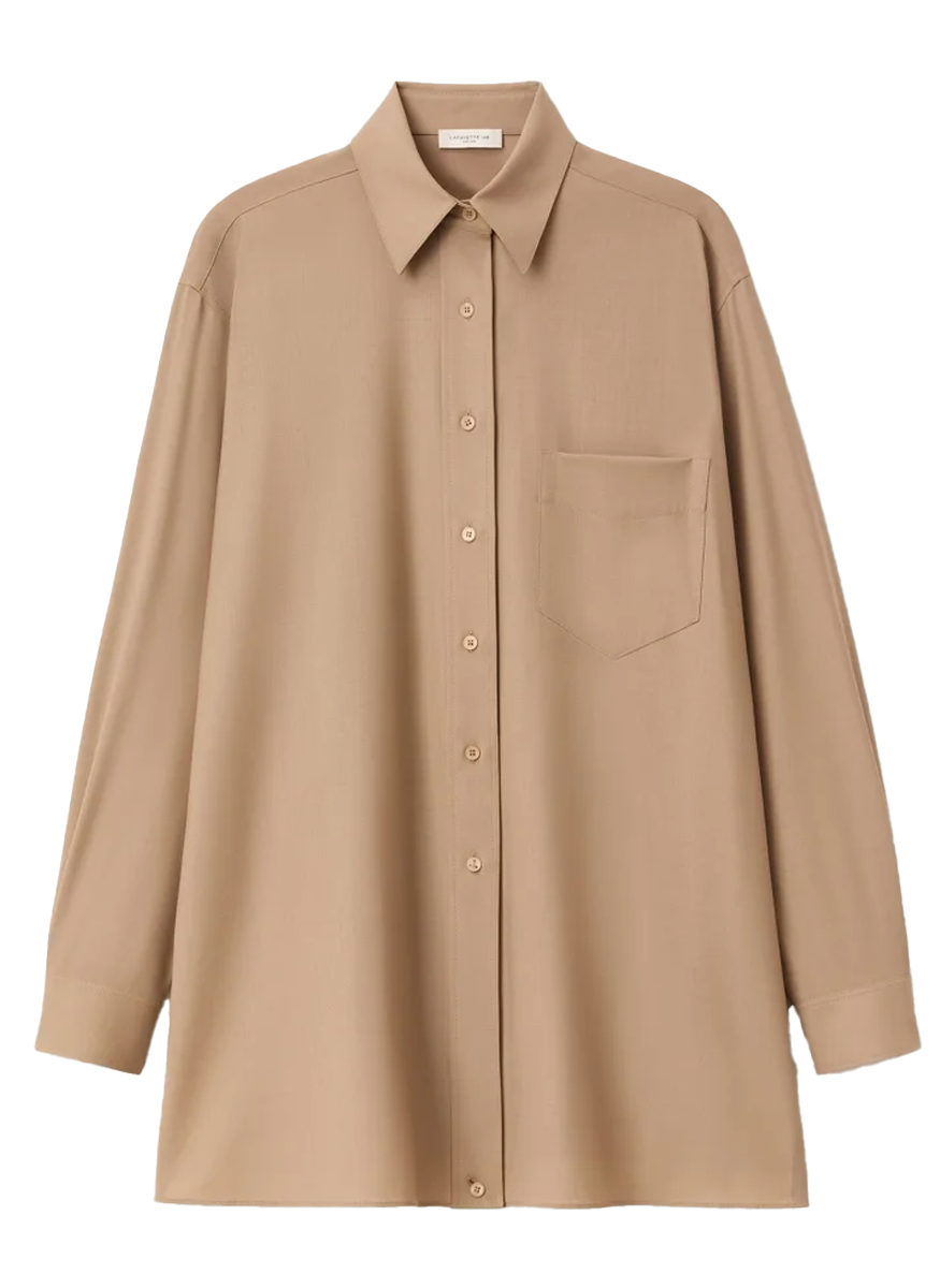 Tropical Wool Convertible Wrap Blouse