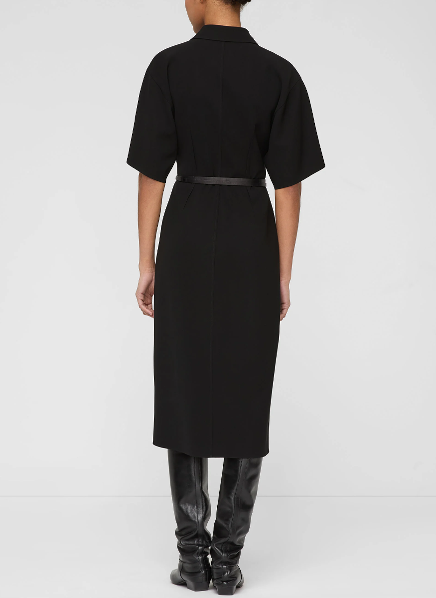 Responsible Finesse Crepe Belted Midi Shirtdress - Lafayette 148 New York