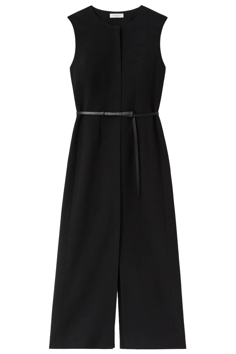Responsible Finesse Crepe Belted Sheath Dress