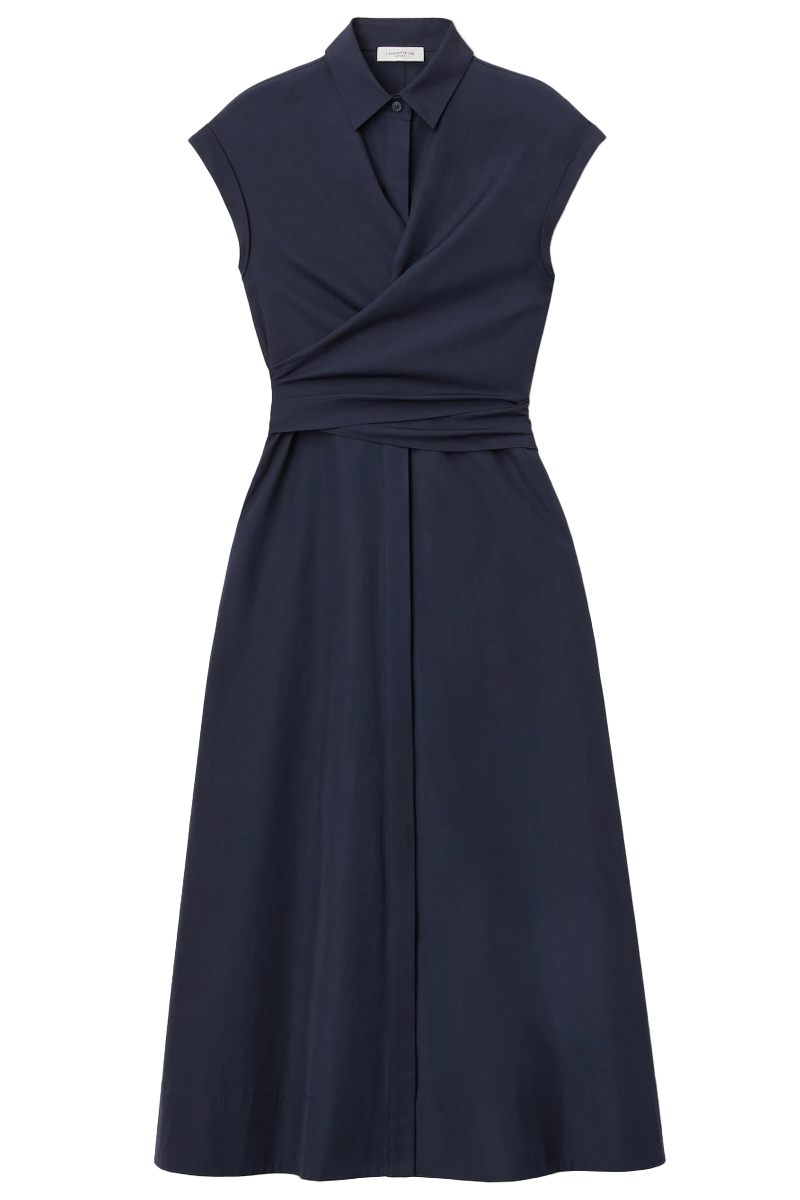 Organic Cotton Poplin Wrap Shirtdress - Lafayette 148 New York