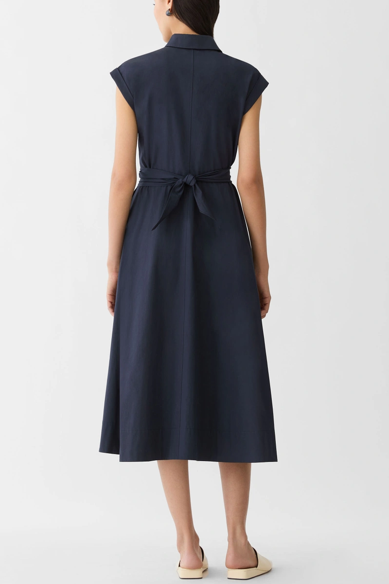 Organic Cotton Poplin Wrap Shirtdress - Lafayette 148 New York