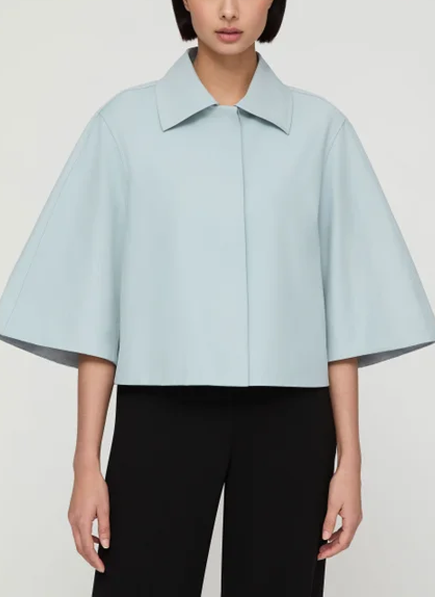Techno Stretch Twill Cropped Jacket - Lafayette 148 New York