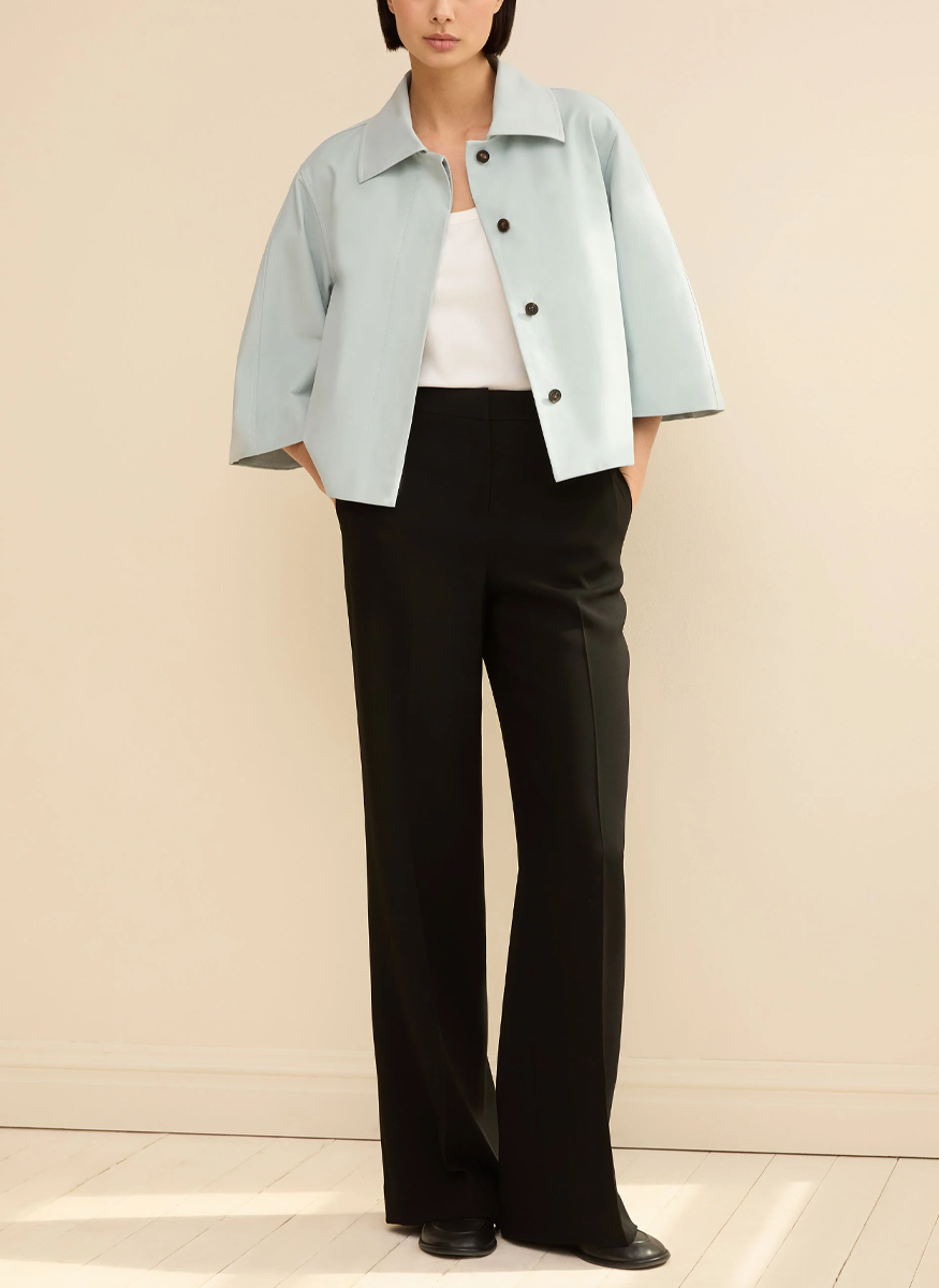 Techno Stretch Twill Cropped Jacket - Lafayette 148 New York