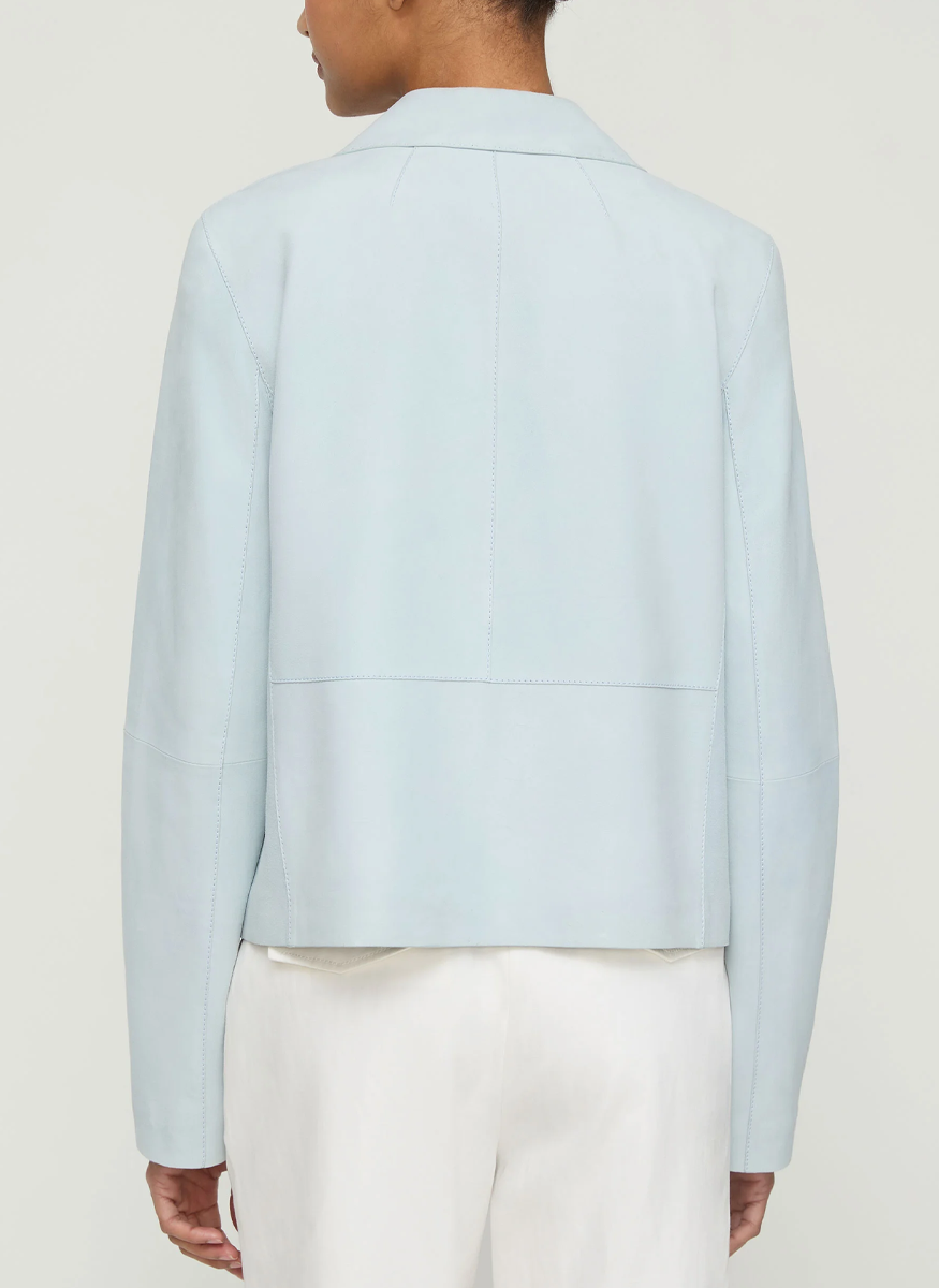 Suede Patch Pocket Shirt Jacket - Lafayette 148 New York
