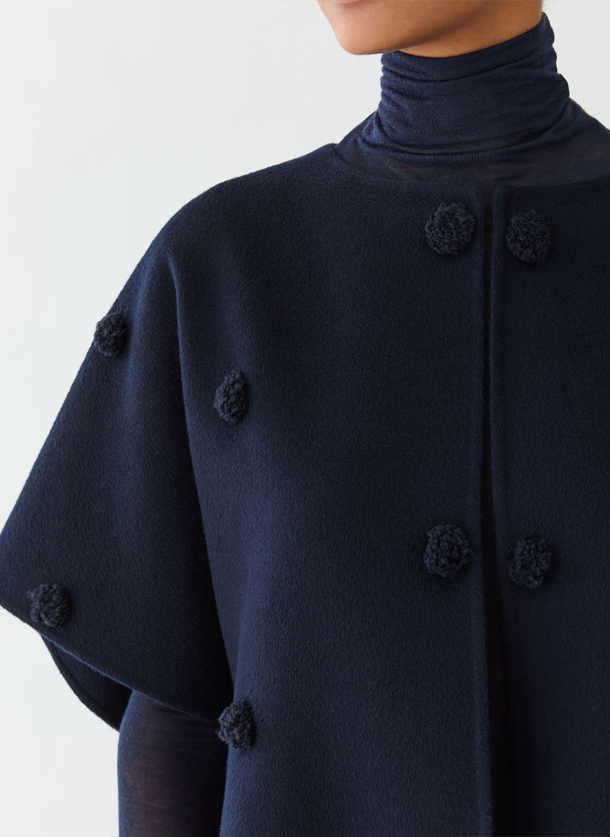 Wool-Cashmere Double Face Embellished Polka Dot Jacket - Lafayette 148 New York
