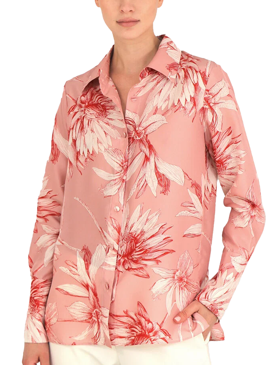 Classic Silk Dahlia Shirt