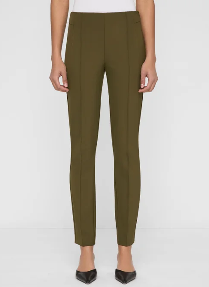 Acclaimed Stretch Gramercy Pant in Forage Green - Lafayette 148 New York