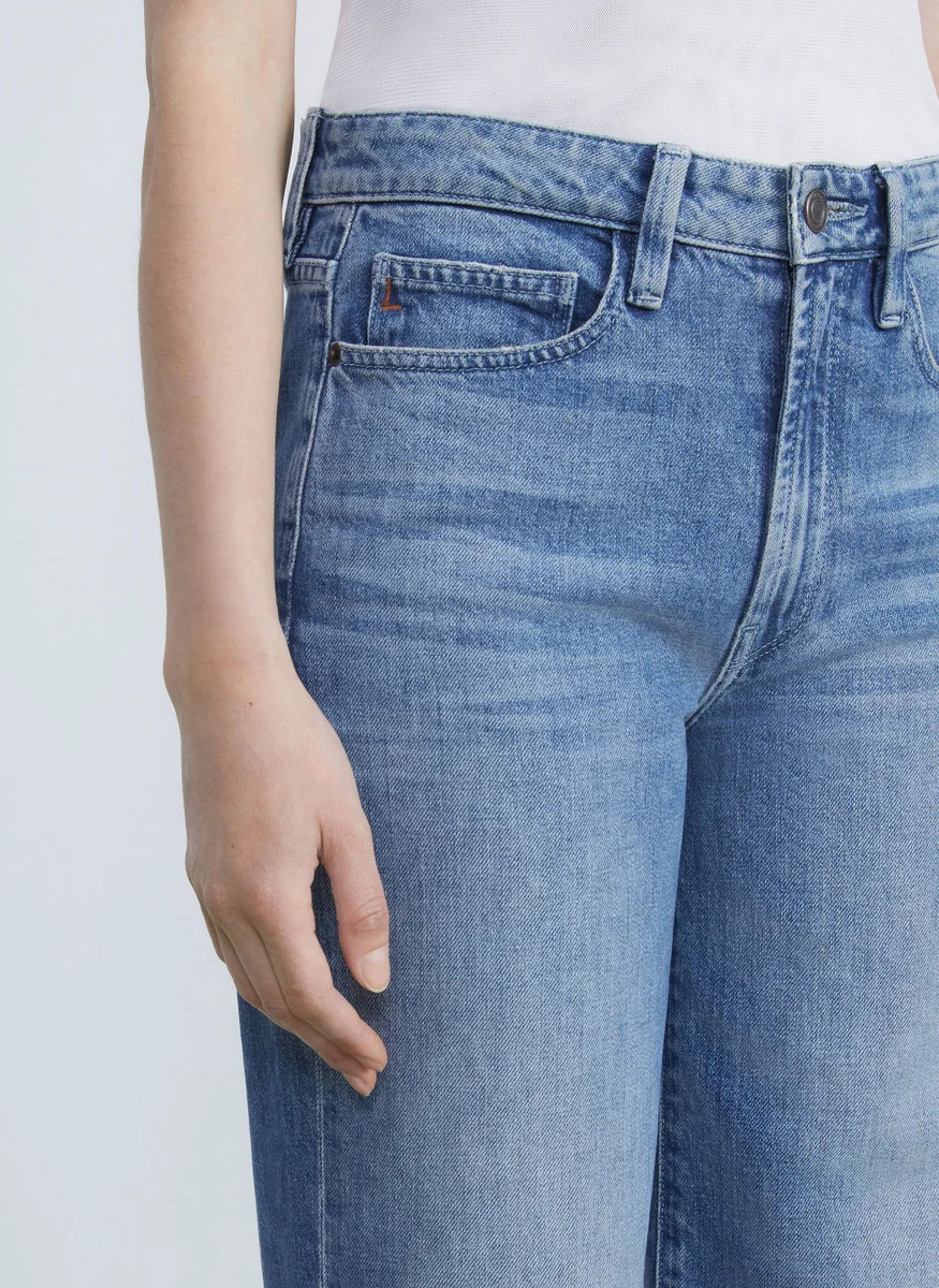 L148 Denim Wyckoff Wide-Leg Jean - Lafayette 148 New York