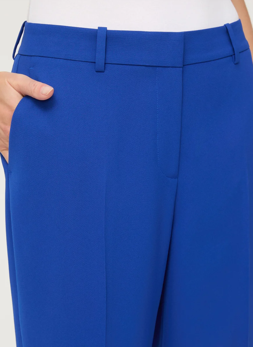 Responsible Finesse Crepe Gates Pant in Galaxy Blue - Lafayette 148 New York