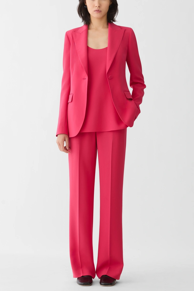 Finesse Crepe Peak Lapel Blazer