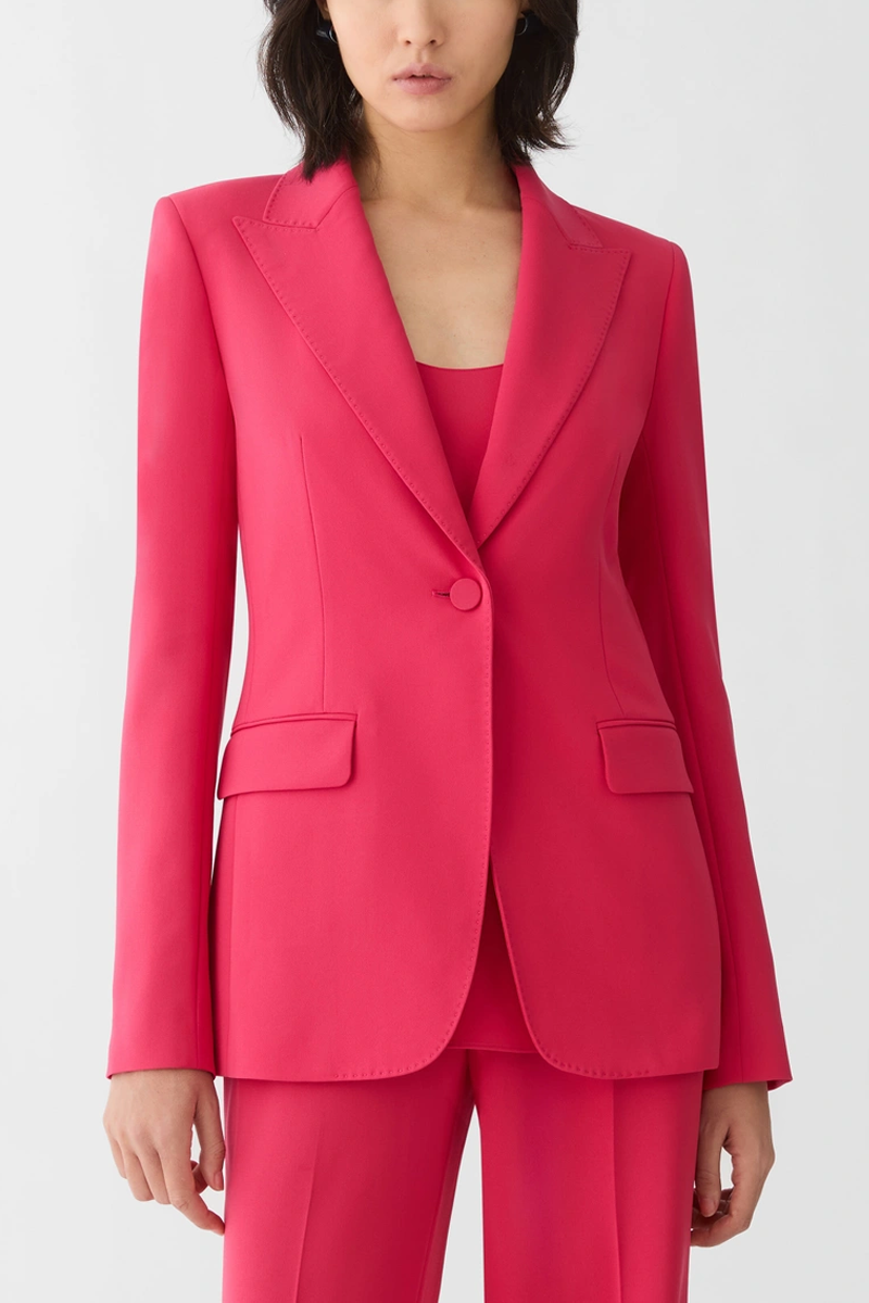 Finesse Crepe Peak Lapel Blazer - Lafayette 148 New York