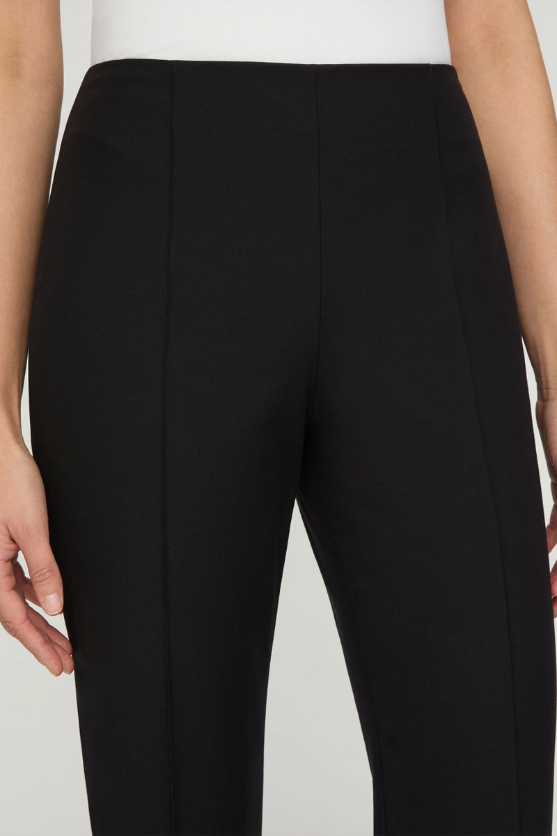Vesey Side Zip Flared Ankle Pant in Black - Lafayette 148 New York