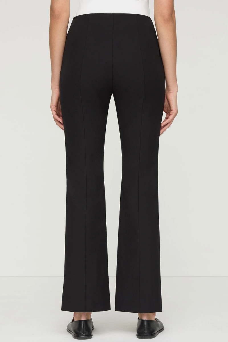 Vesey Side Zip Flared Ankle Pant in Black - Lafayette 148 New York