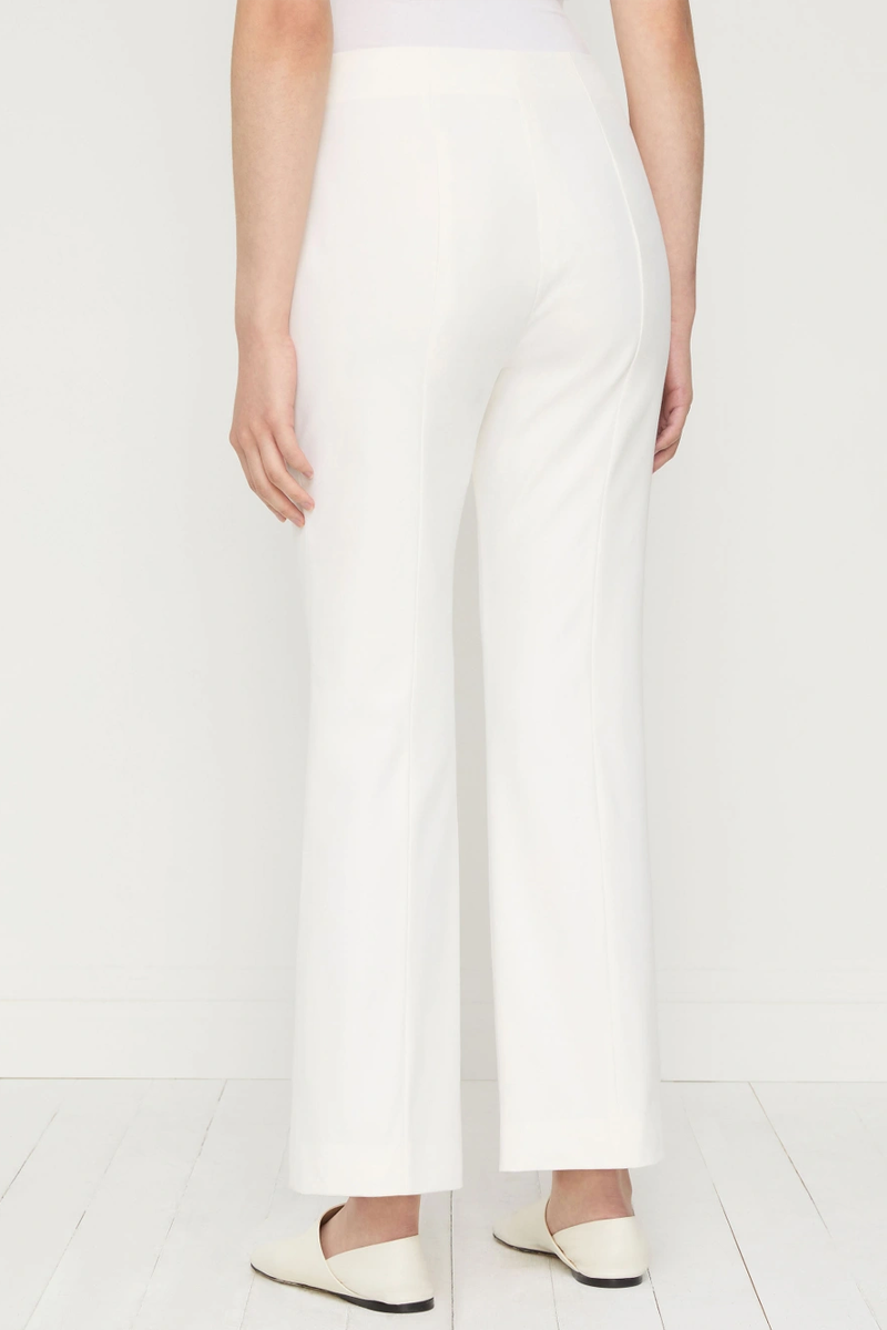 Vesey Side Zip Flared Ankle Pant in Sea Salt - Lafayette 148 New York