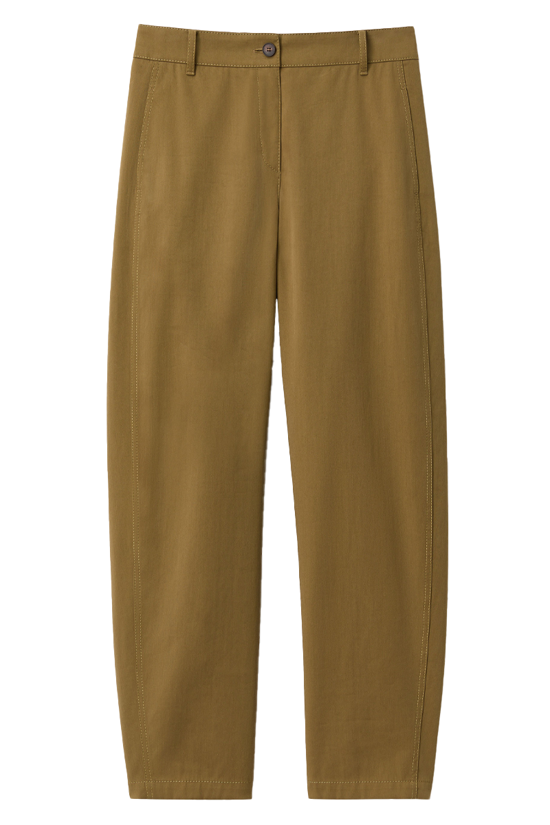 Cotton-Viscose Twill Chrystie Barrel Leg Chino