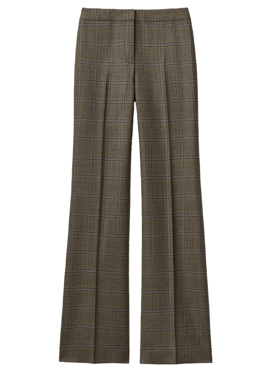 Wool Glen Plaid Lafayette Flare Pant - Lafayette 148 New York