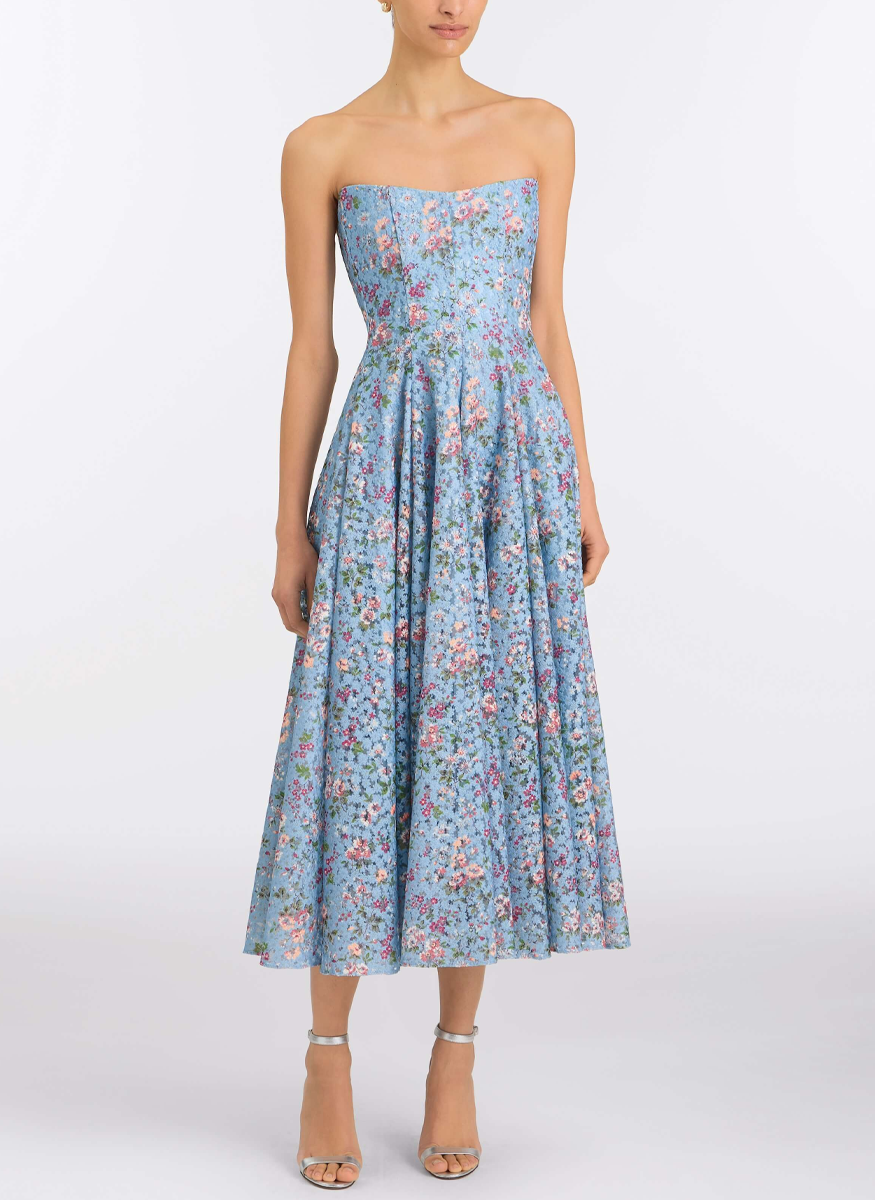 Rousseau Strapless Midi Dress - Markarian