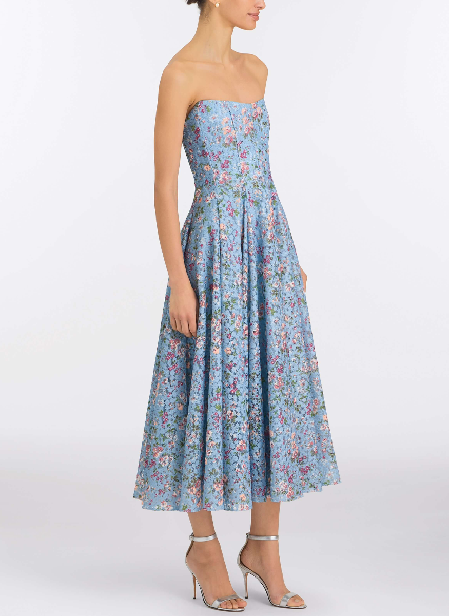 Rousseau Strapless Midi Dress - Markarian