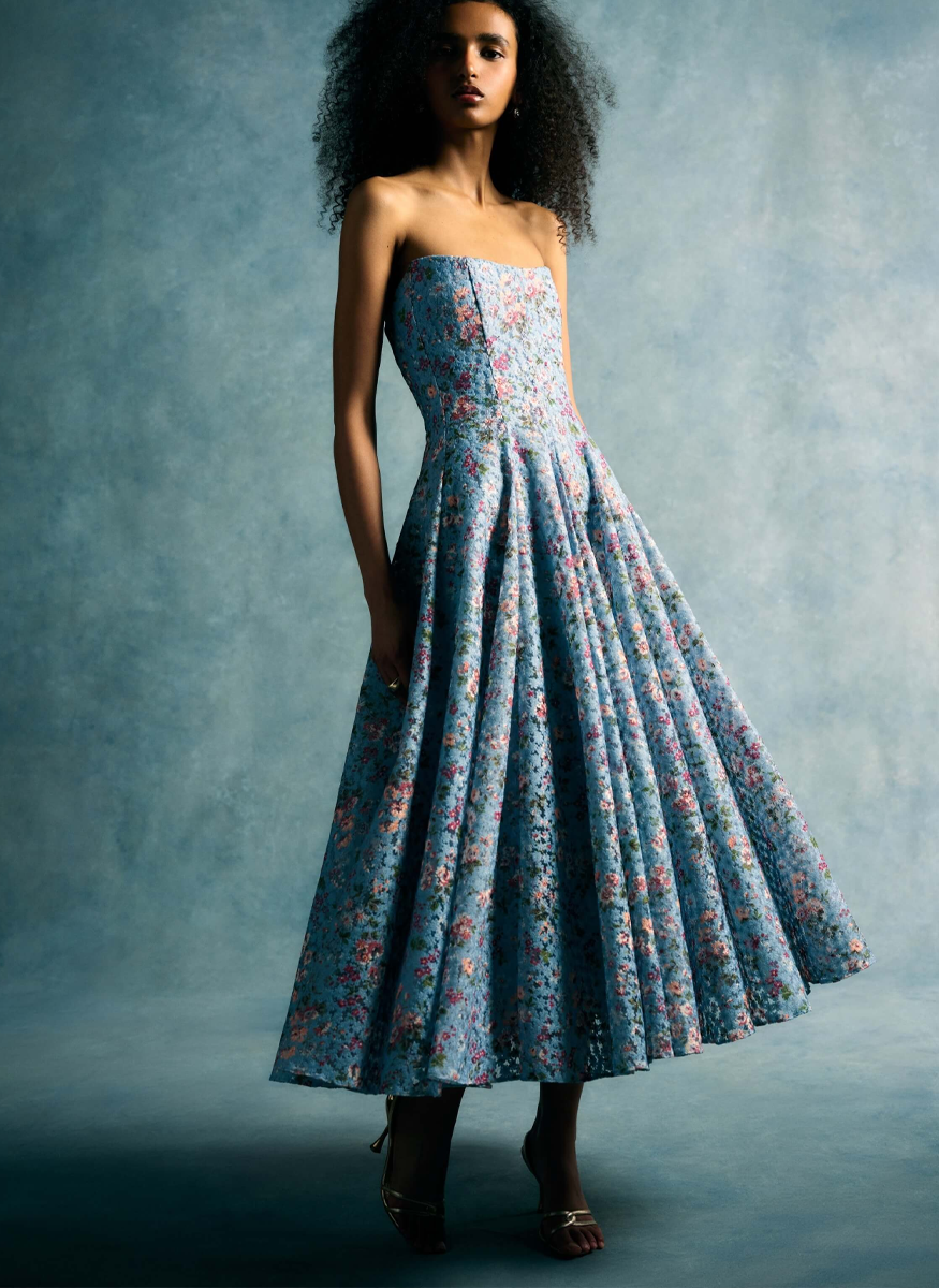 Rousseau Strapless Midi Dress - Markarian