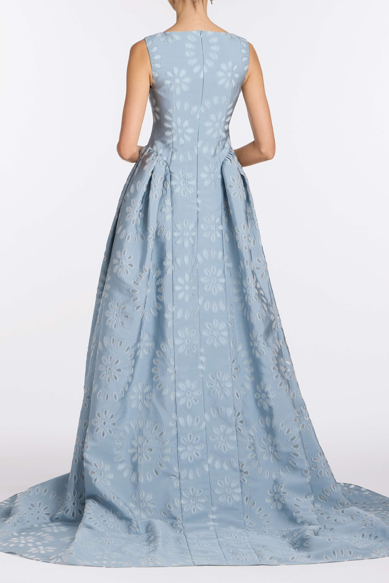 Rosebay Floral Organza Burnout Gown - Markarian