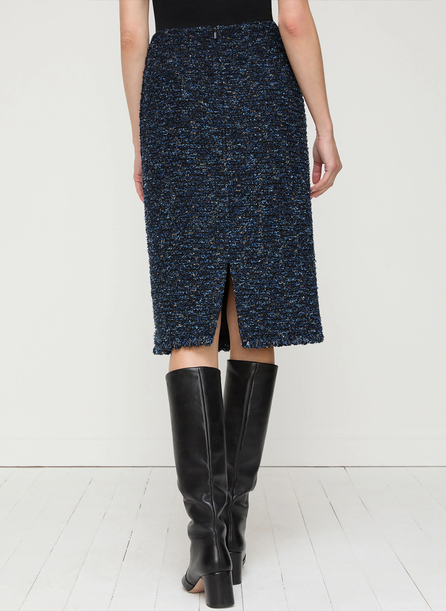 Cosmos Bouclé Tweed Crochet Trim Skirt - Lafayette 148 New York