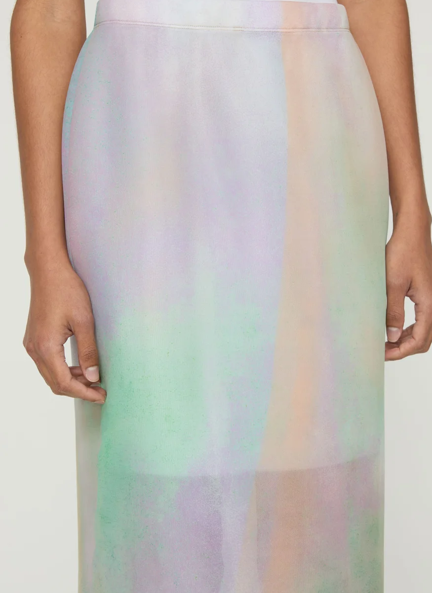 Aurora Print Neoprene Straight Midi Skirt - Lafayette 148 New York