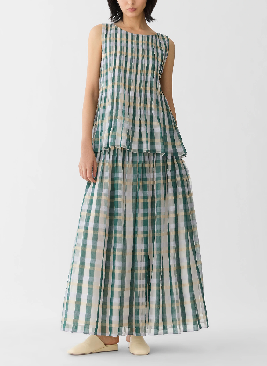 Hand Tucked Maxi Skirt - Lafayette 148 New York