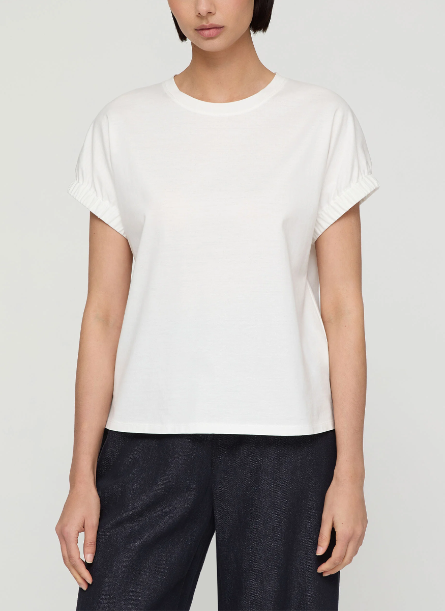 Gathered Cuff Dolman T-Shirt - Lafayette 148 New York