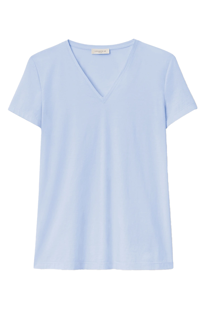 Cotton Jersey V-Neck T-Shirt