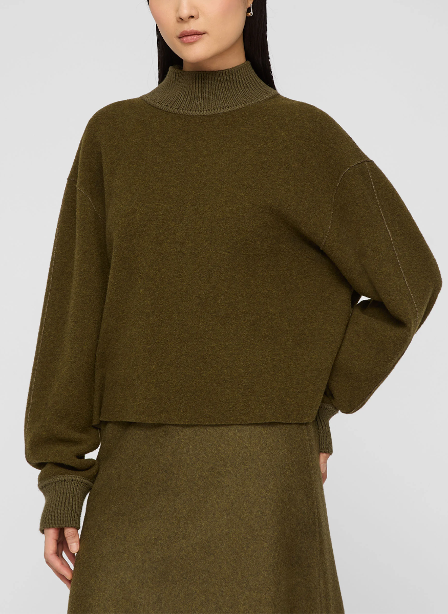 Wool-Cashmere Double Face Jersey Reversible Top - Lafayette 148 New York