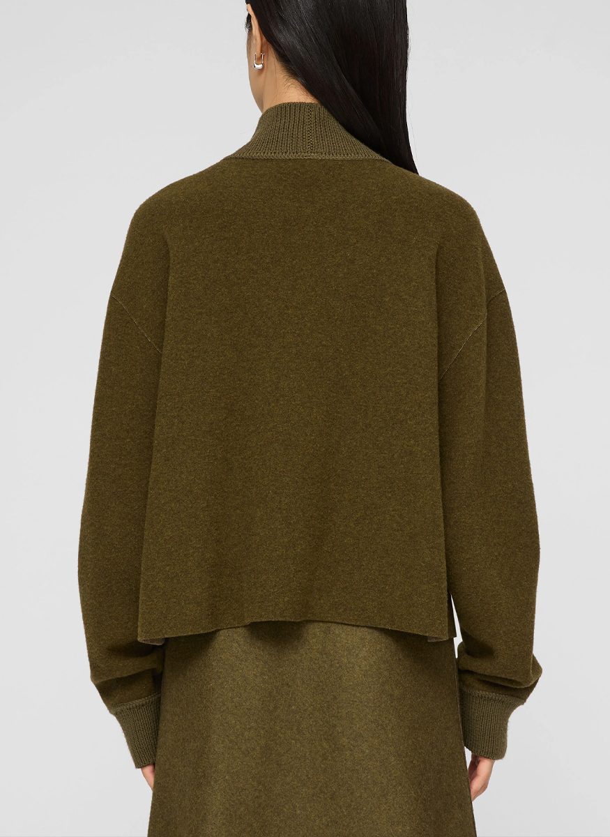 Wool-Cashmere Double Face Jersey Reversible Top - Lafayette 148 New York