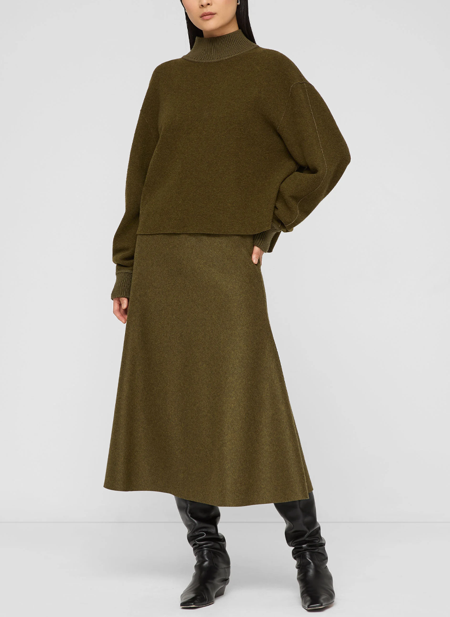 Wool-Cashmere Double Face Jersey Reversible Top - Lafayette 148 New York