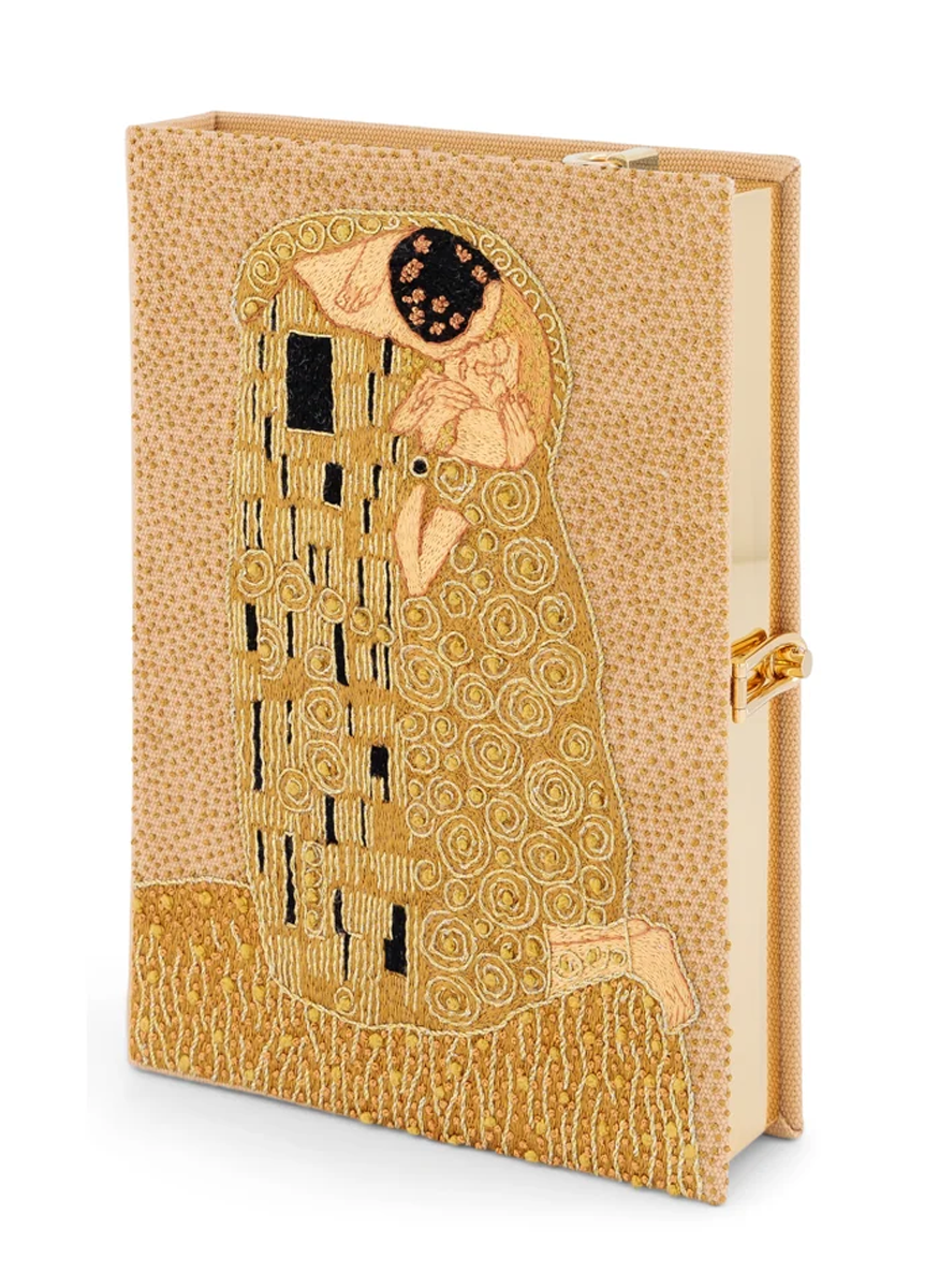 'The Kiss' Book Clutch with Strap - Olympia Le-Tan