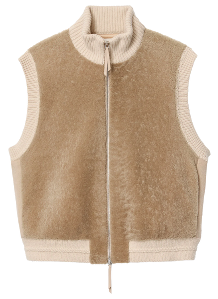 Shearling & Camel Hair Quilted Vest – Elizabeth Anthony
