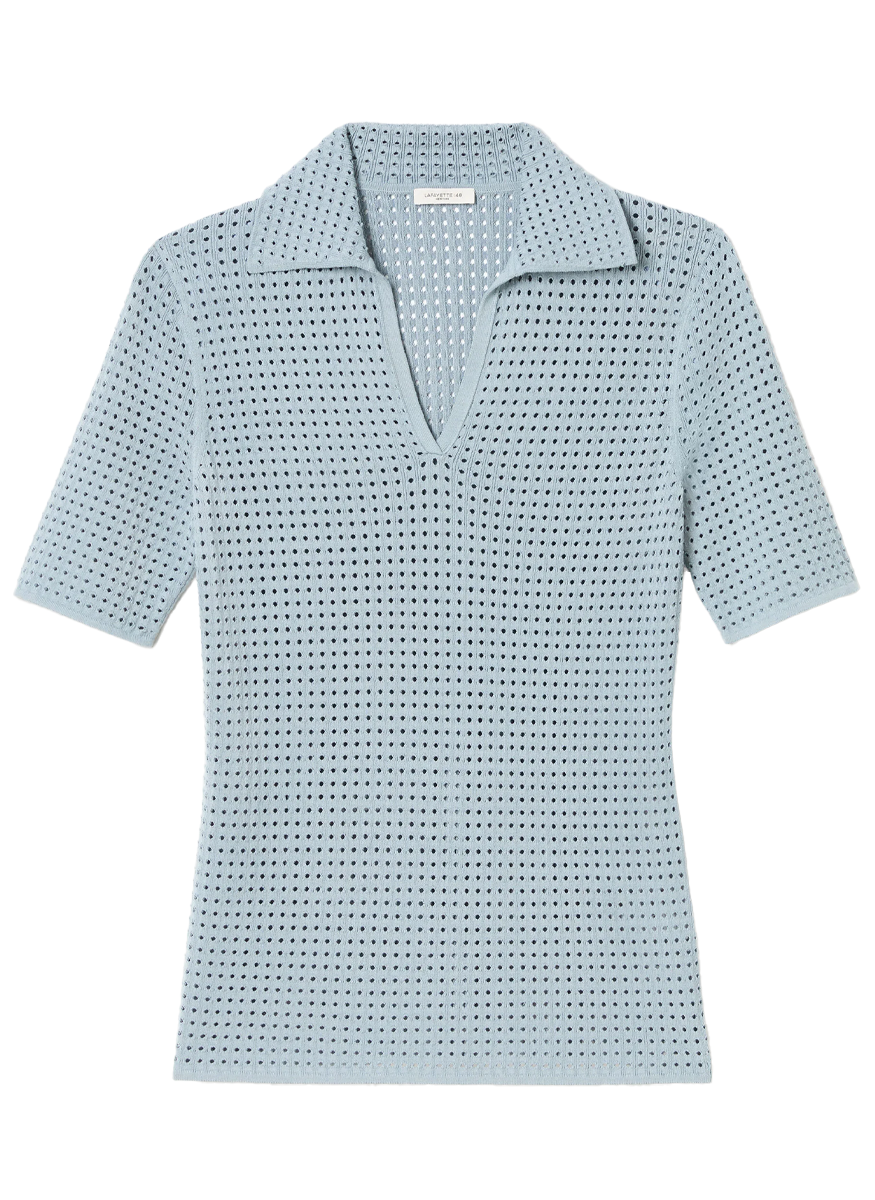 Pointelle Stitch Polo