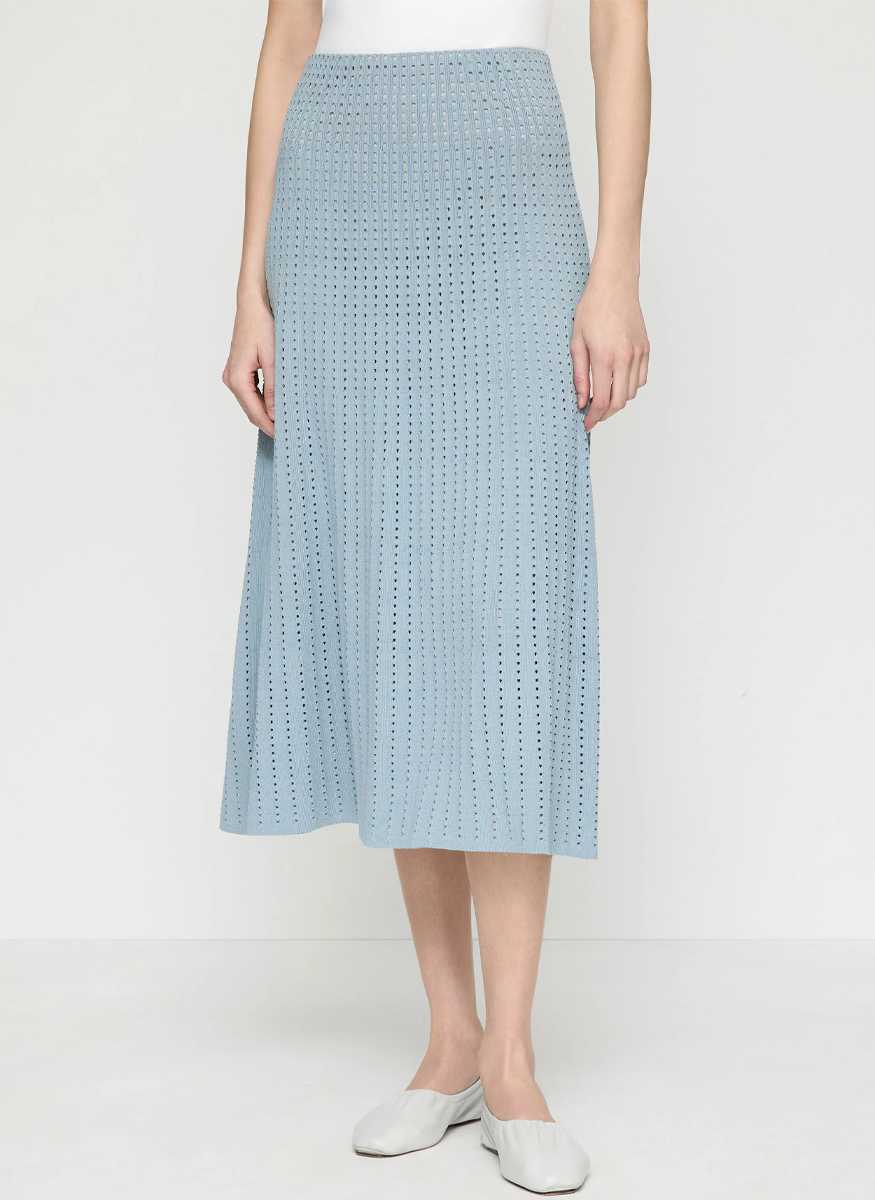 Pointelle Stitch Skirt - Lafayette 148 New York