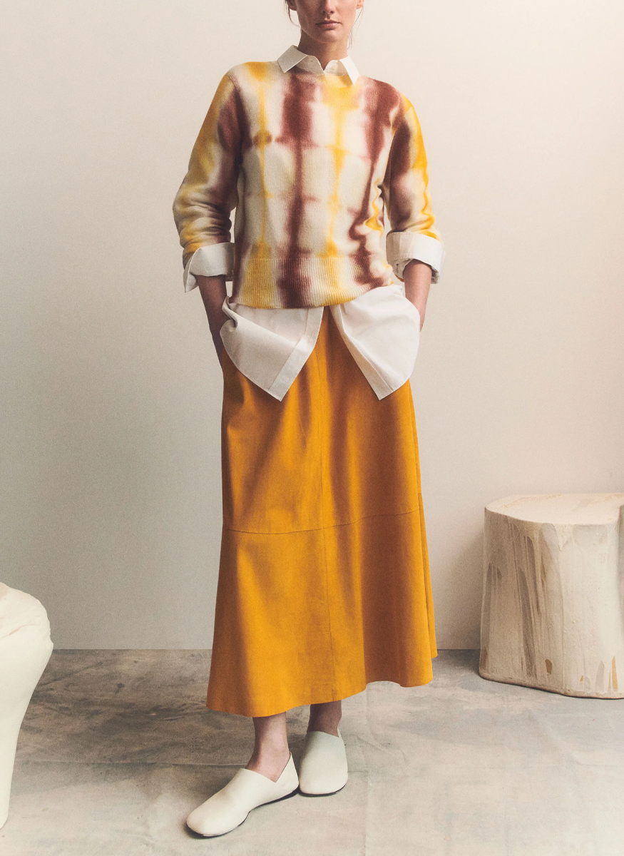 Hand Dyed Cashmere Crewneck Sweater - Lafayette 148 New York