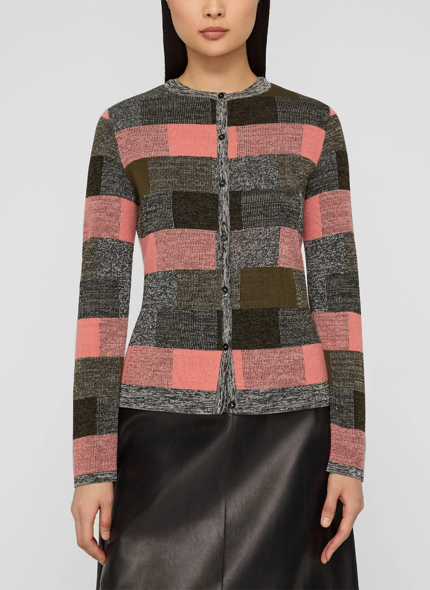 Jacquard Button Front Cardigan Set - Lafayette 148 New York