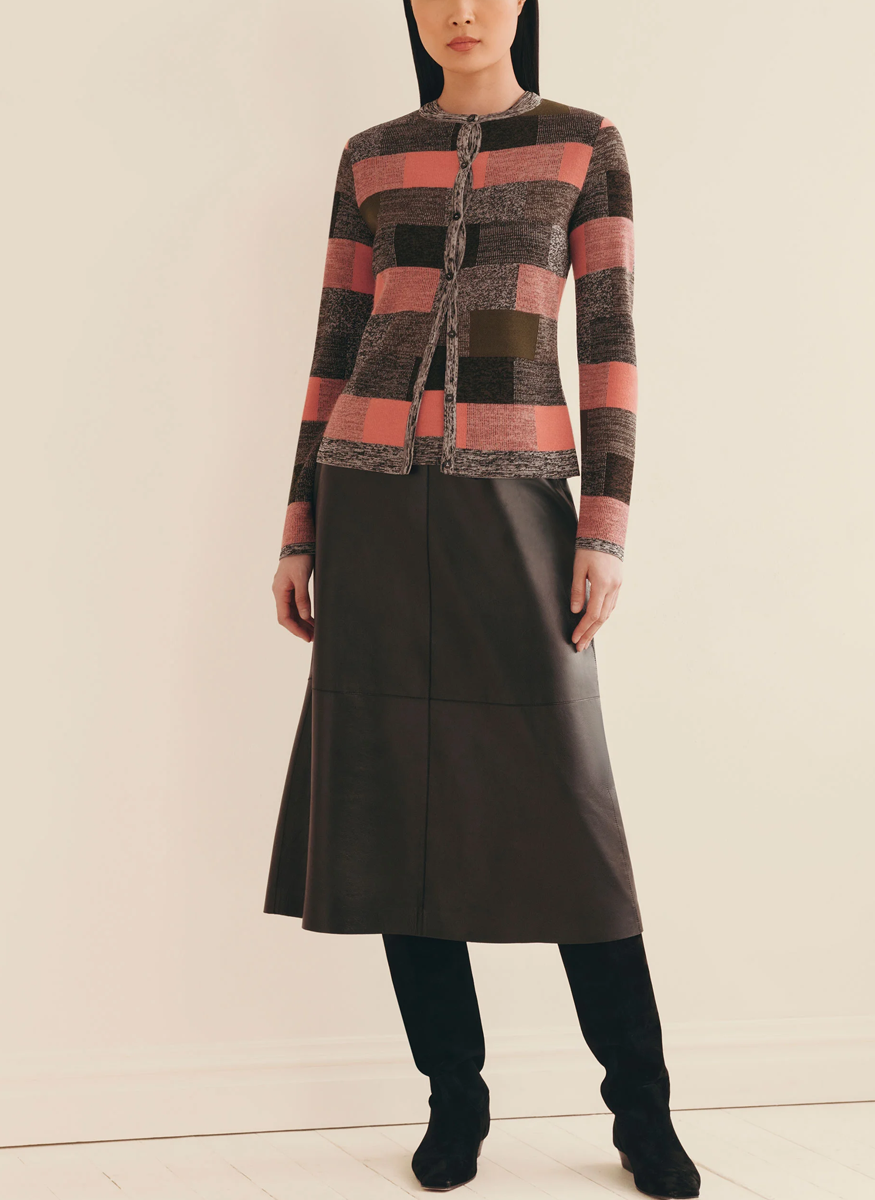 Jacquard Button Front Cardigan Set - Lafayette 148 New York