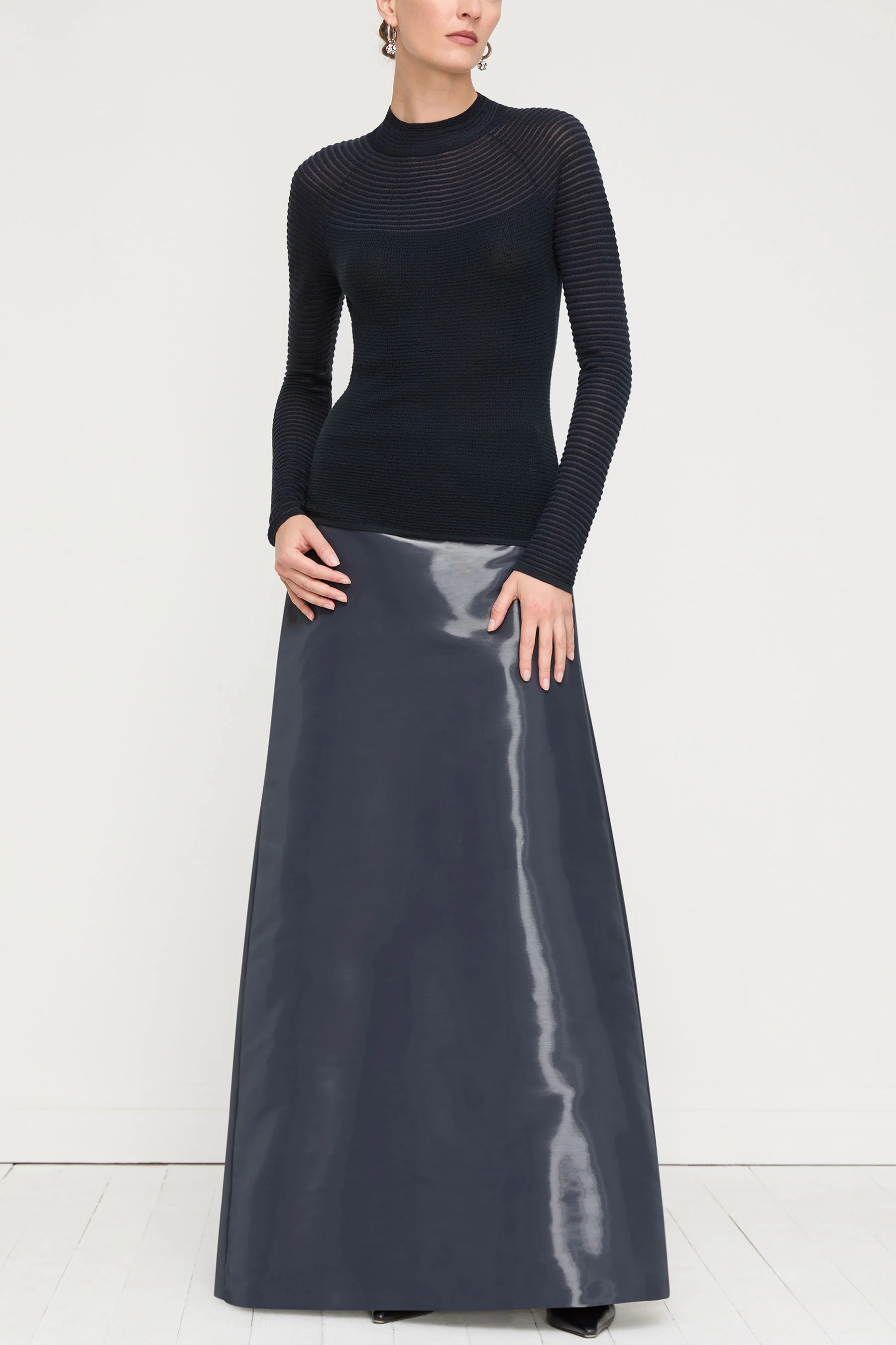 Responsible Fine Gauge Merino Textured Stripe Sweater