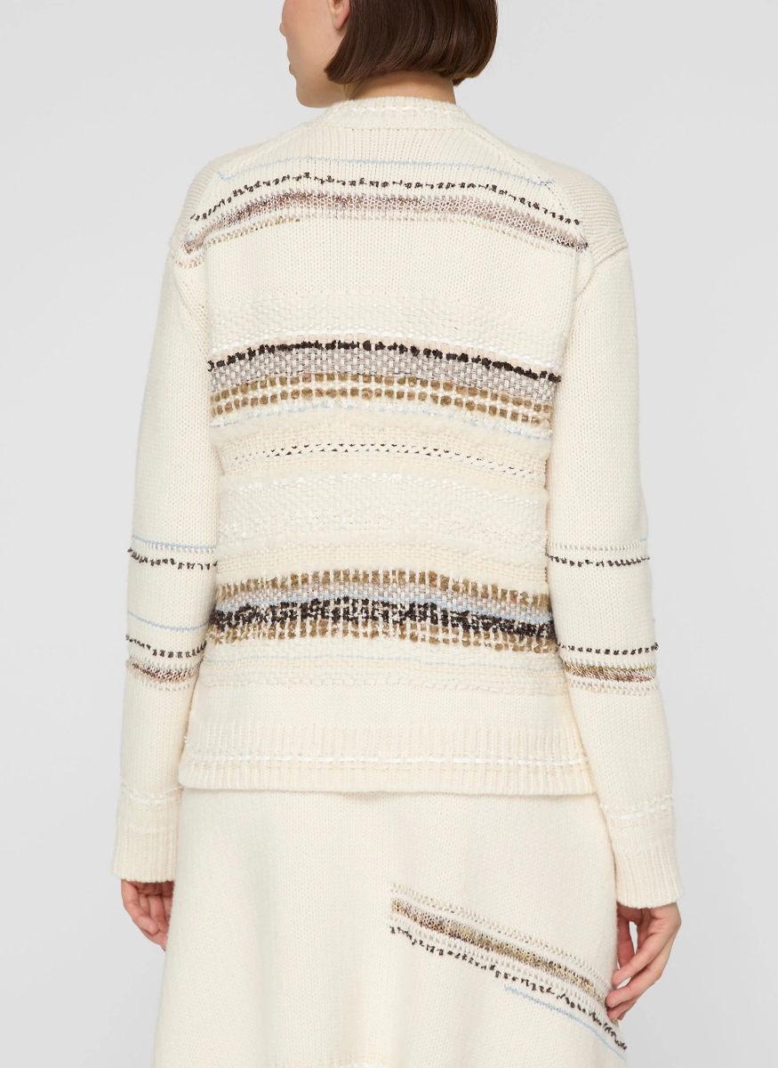 Merino Wool-Cashmere Knit & Handwoven Cardigan - Lafayette 148 New York