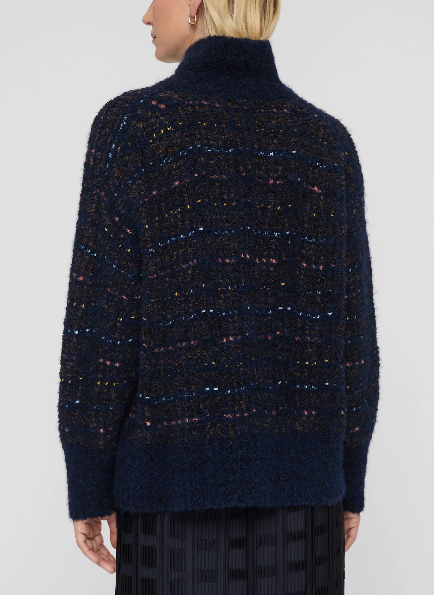 Lofty Alpaca-Linen Bouclé Turtleneck Sweater - Lafayette 148 New York