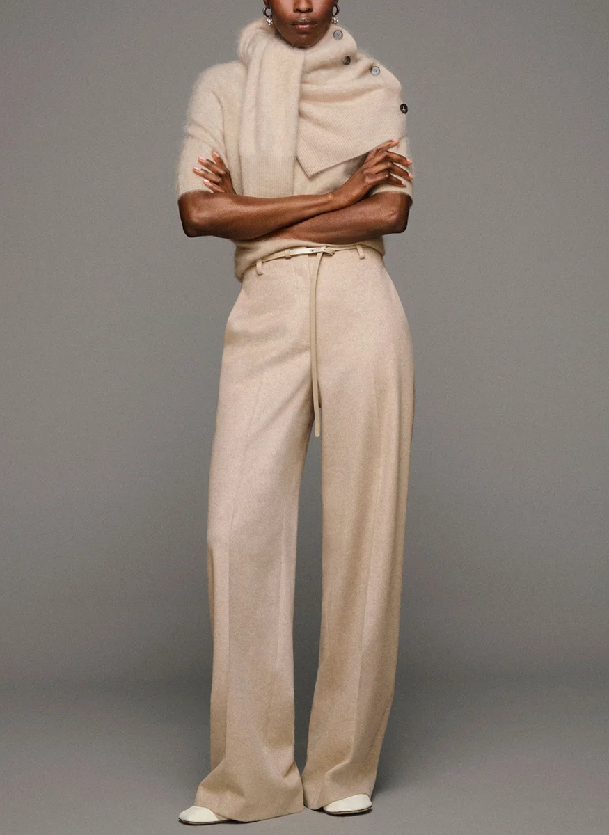 Brushed Cashmere Crewneck Sweater