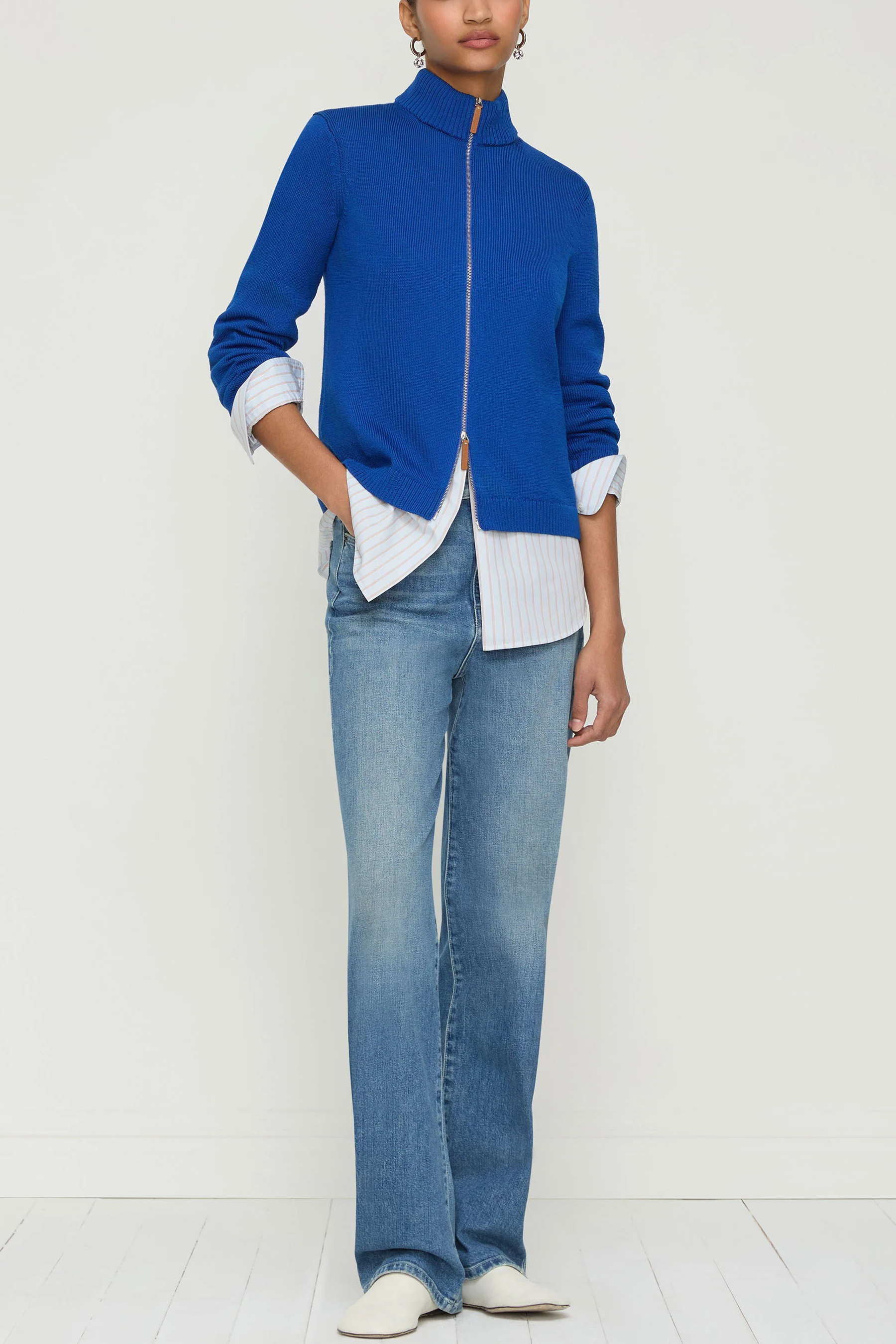 Fitted Bomber in Galaxy Blue