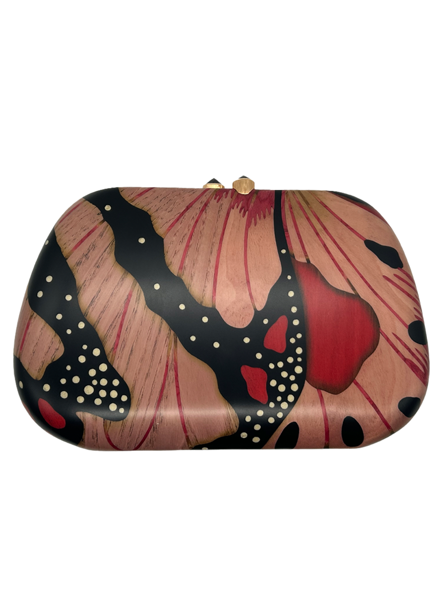 Marquetry Clutch with Trapezoid Format